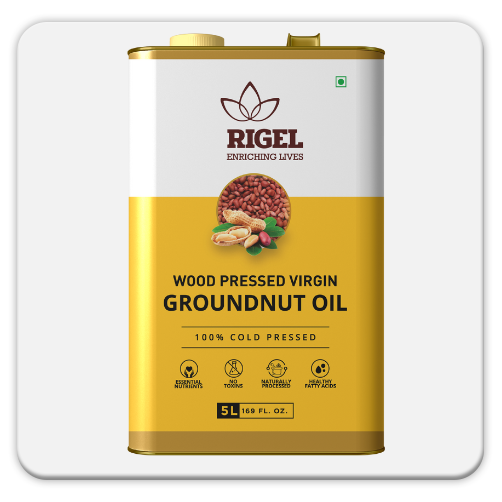 Groundnut Oil 5L Tin Cold Pressed Natural Cooking Oil